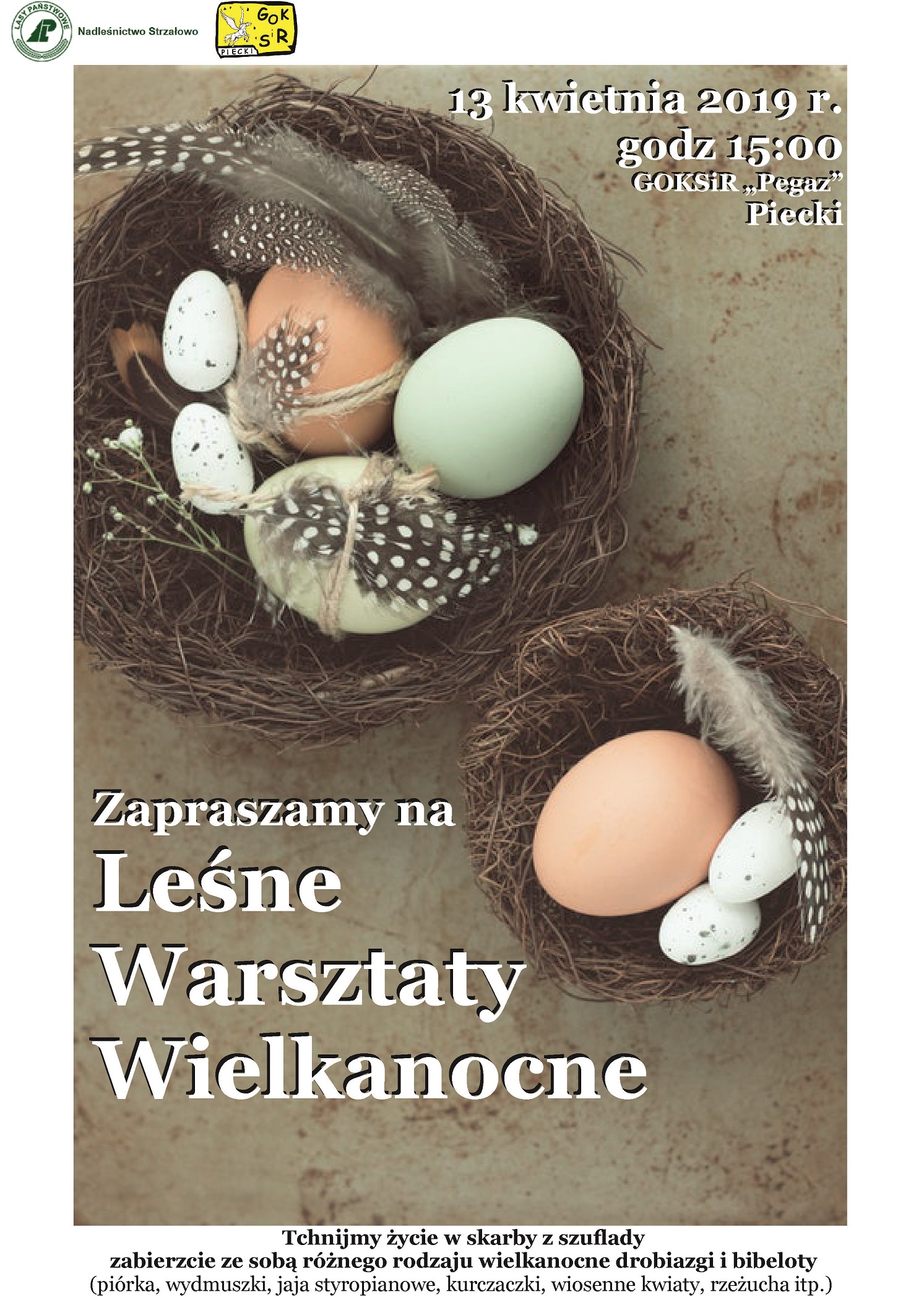 Zapraszamy na warsztaty wielkanocne plakat